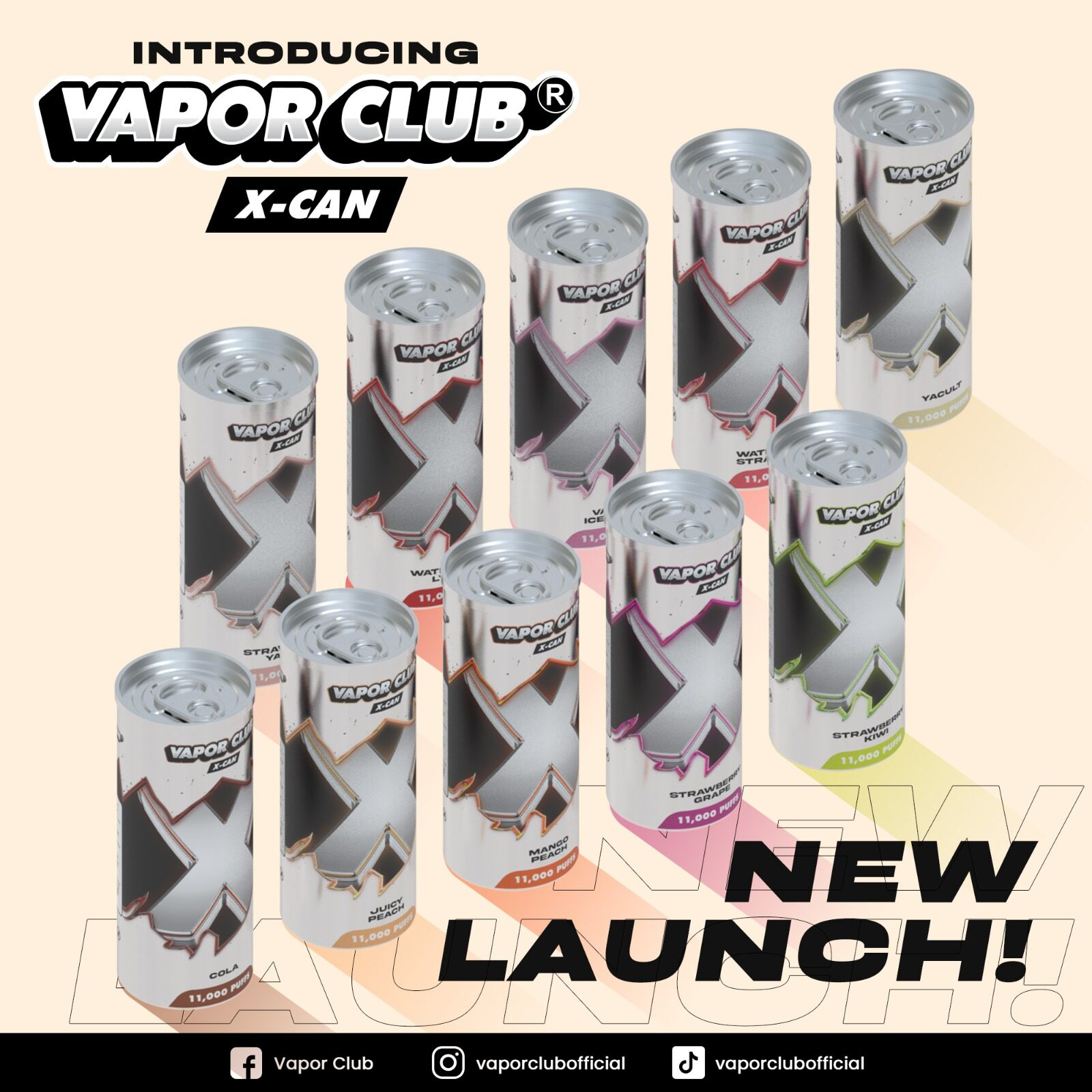 VAPOR CLUB X-CAN 11000 RECHARGEABLE DISPOSABLE â vapecodsg