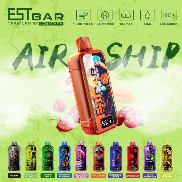 EST BAR BY LANA VAPE 10000 RECHARGEABLE DISPOSABLE