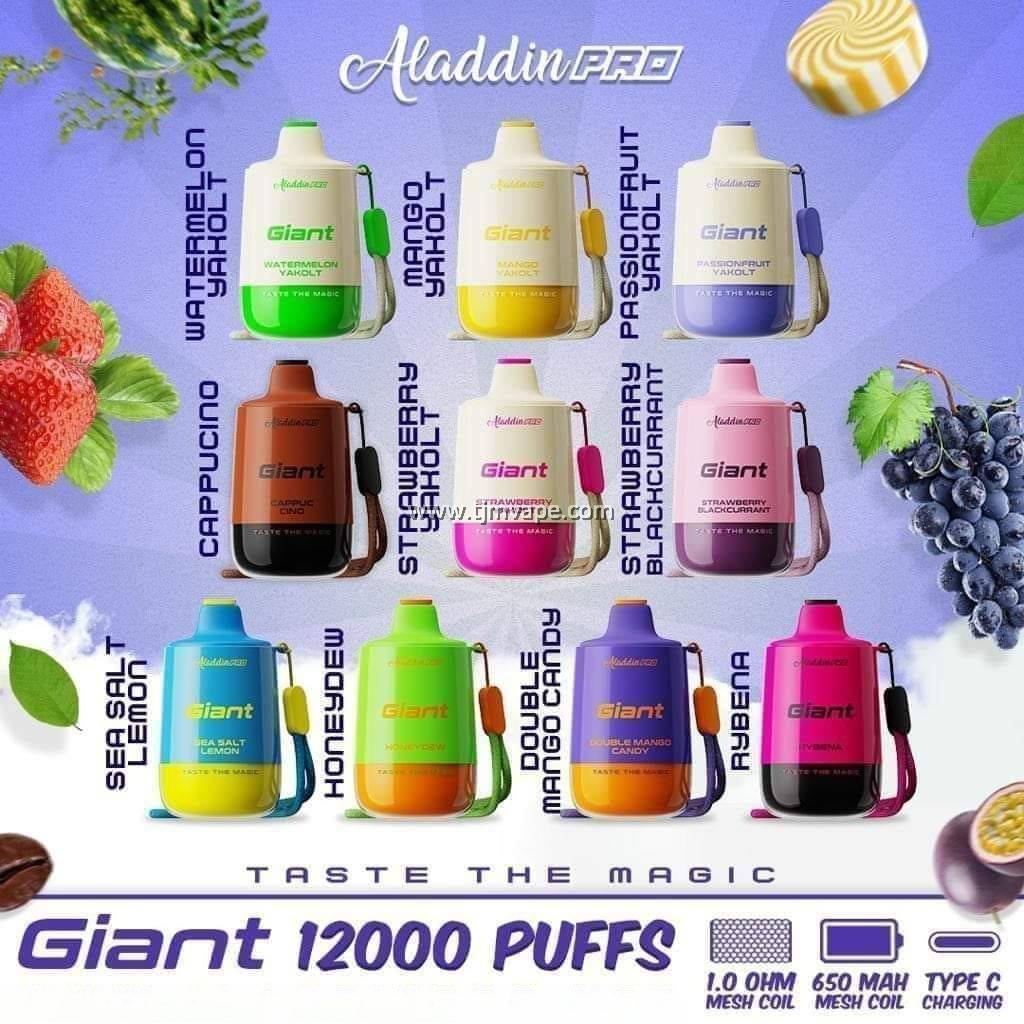 ALADDIN PRO GIANT 12000 RECHARGEABLE DISPOSABLE
