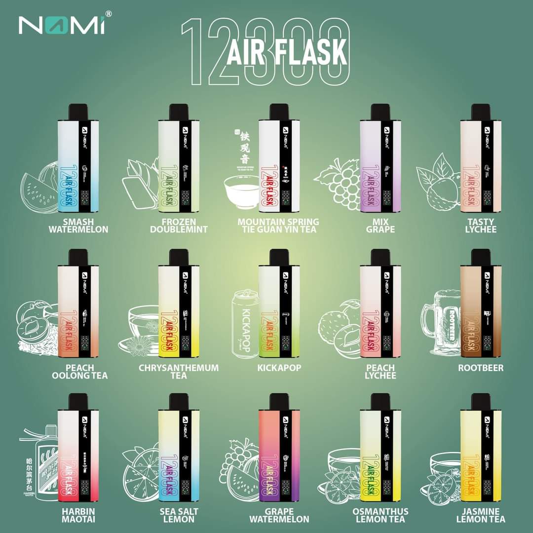 NOMI AIR FLASK 12300 RECHARGEABLE DISPOSABLE