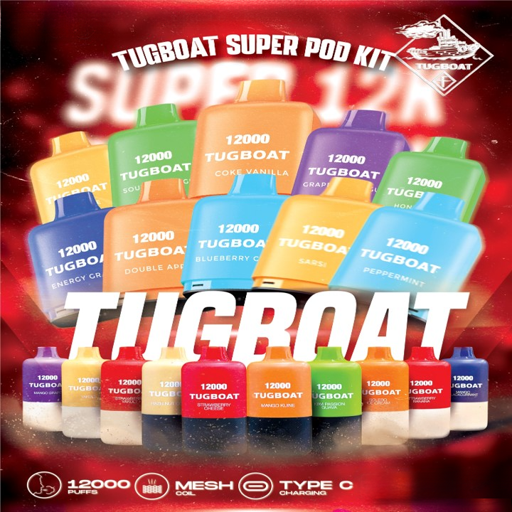 TUGBOAT SUPER 12000 RECHARGEABLE DISPOSABLE