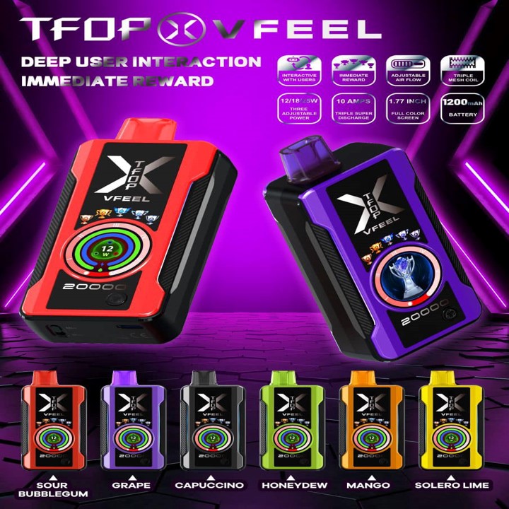 TFOP VFEEL 20000 RECHARGEABLE DISPOSABLE
