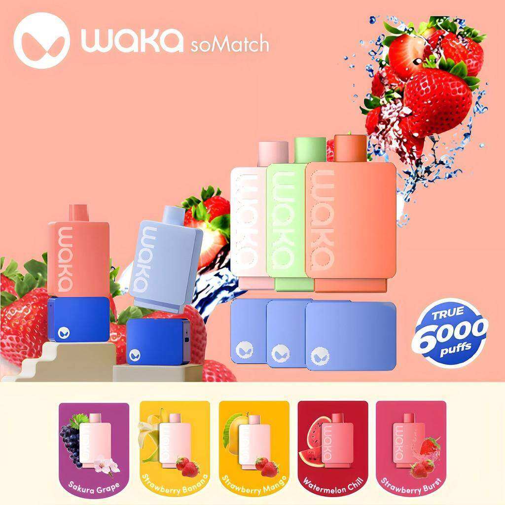 WAKA SO MATCH 6000 RECHARGEABLE DISPOSABLE