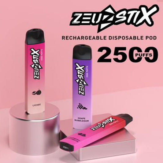 ZEUZ STIX 2500 RECHARGEABLE DISPOSABLE