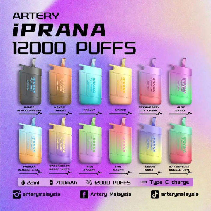 ARTERY IPRANA 12,000 RECHARGEABLE DISPOSABLE
