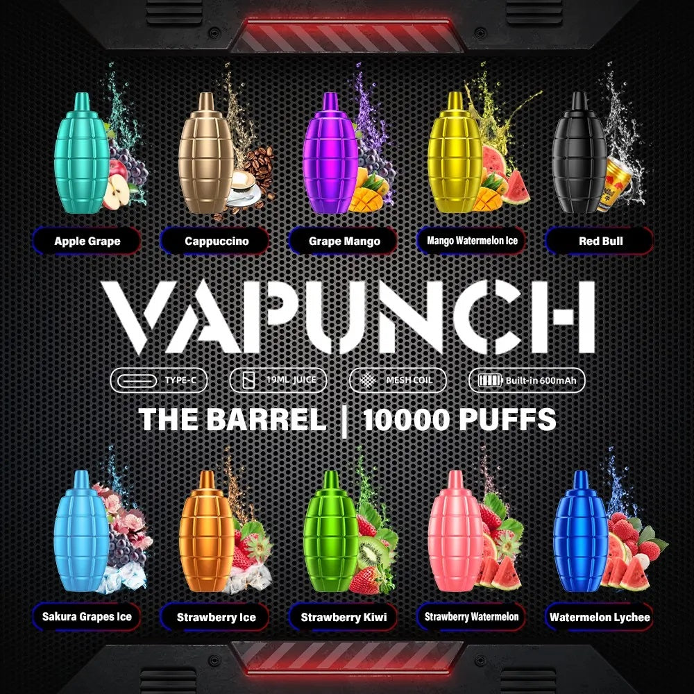 VAPUNCH THE BARREL 10,000 RECHARGEABLE DISPOSABLE